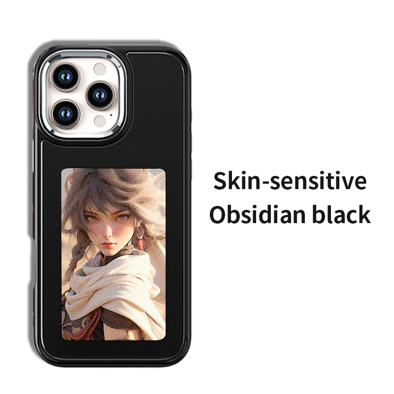 3.97 black-Skin feel Color NFC E-Ink Phone Case For iPhone – DIY 4-Color Display