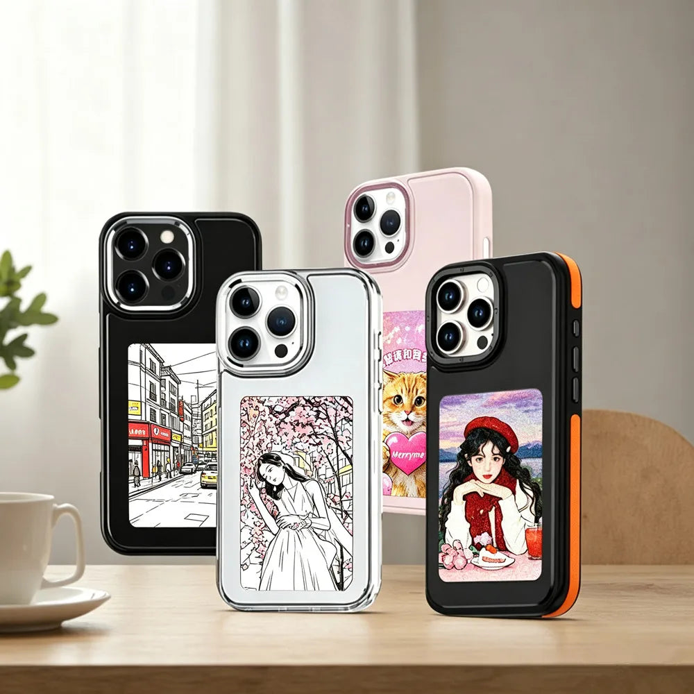 NFC E-Ink Phone Case For iPhone – DIY 4-Color Display