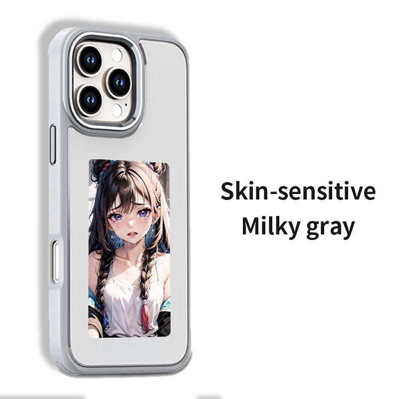 3.97 white-Skin feel Color NFC E-Ink Phone Case For iPhone – DIY 4-Color Display