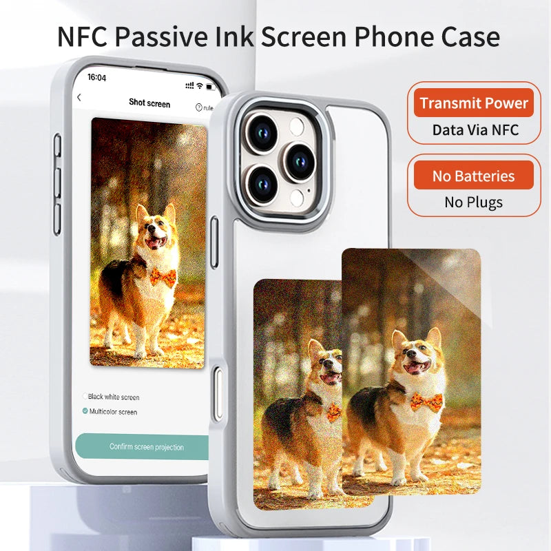NFC E-Ink Phone Case For iPhone – DIY 4-Color Display