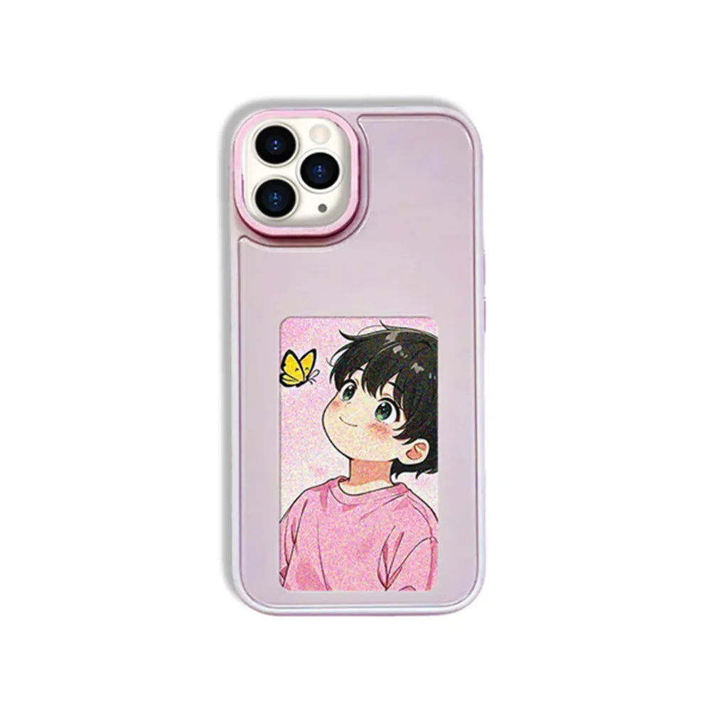 3.7 pink Color NFC E-Ink Phone Case For iPhone – DIY 4-Color Display