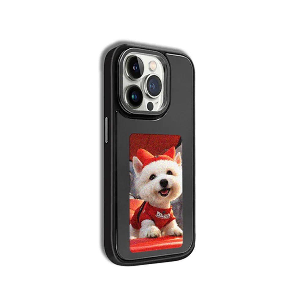 3.7 black Color NFC E-Ink Phone Case For iPhone – DIY 4-Color Display